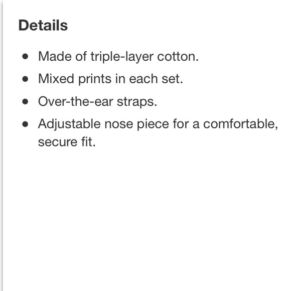 GAP floral face masks 3-pack, New in sealed packaging - Picture 9 of 16